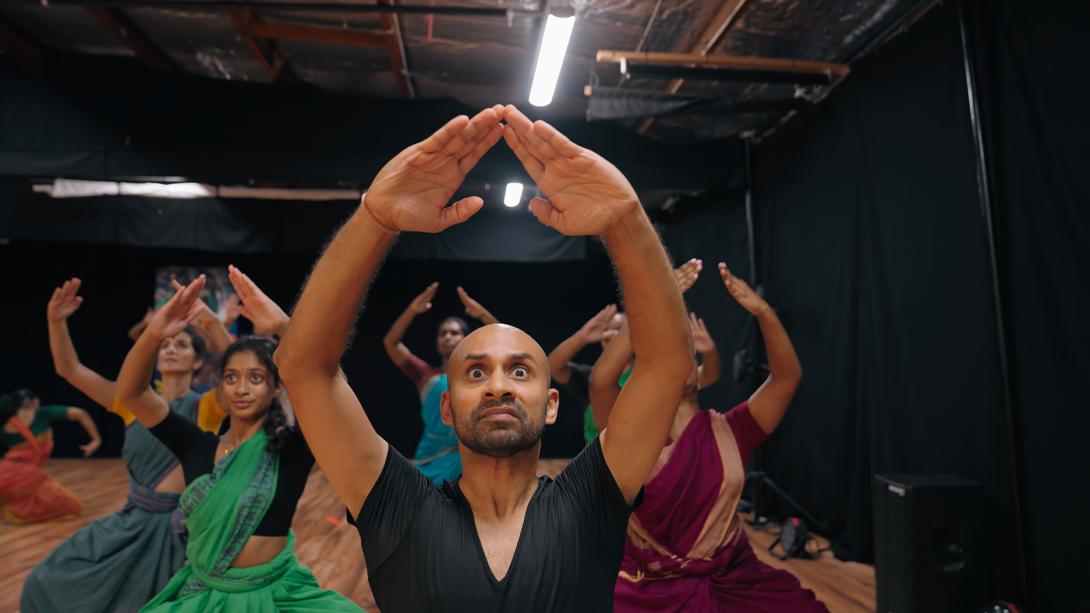 Odissi dancers performing