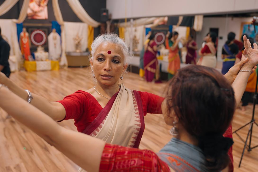 Bijayini Satpathy teaching in the studio